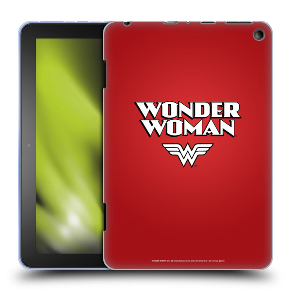 Wonder Woman DC Comics Logos Text Soft Gel Case for Amazon Fire HD 8/Fire HD 8 Plus 2020