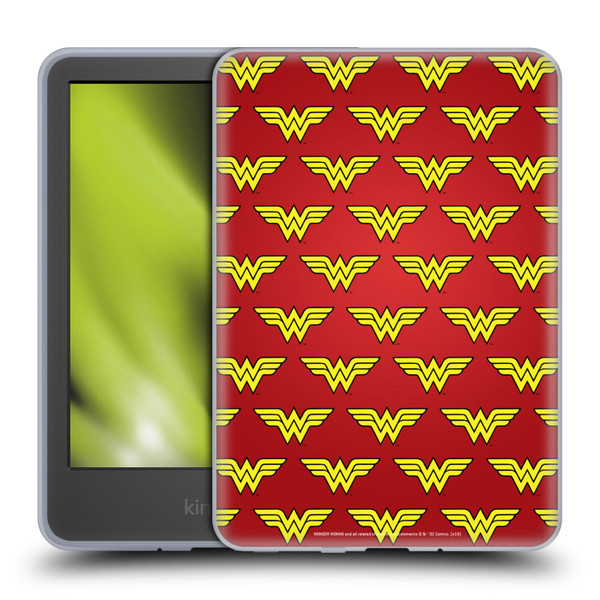 Wonder Woman DC Comics Logos Pattern Soft Gel Case for Amazon Kindle 11th Gen 6in 2022