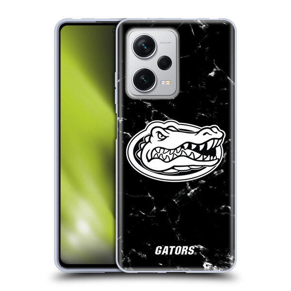 University Of Florida UF University Of Florida Black And White Marble Soft Gel Case for Xiaomi Redmi Note 12 Pro+ 5G