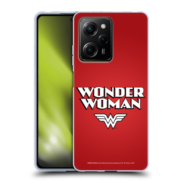 Wonder Woman DC Comics Logos Text Soft Gel Case for Xiaomi Redmi Note 12 Pro 5G
