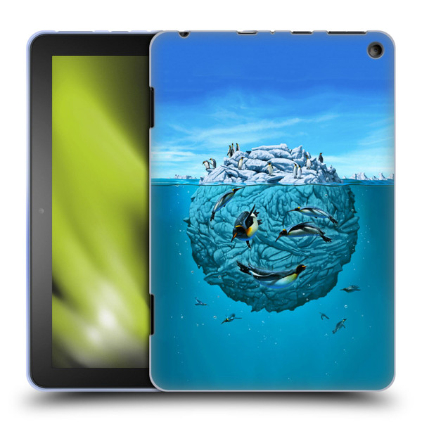 Vincent Hie Graphics Penguin Wink Soft Gel Case for Amazon Fire HD 8/Fire HD 8 Plus 2020