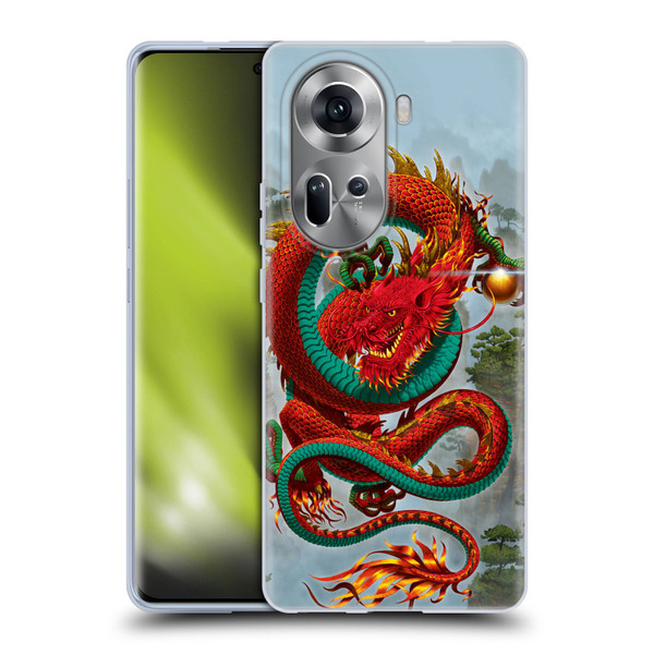 Vincent Hie Graphics Good Fortune Dragon Soft Gel Case for OPPO Reno11
