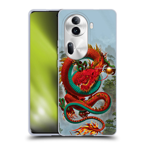 Vincent Hie Graphics Good Fortune Dragon Soft Gel Case for OPPO Reno11 Pro