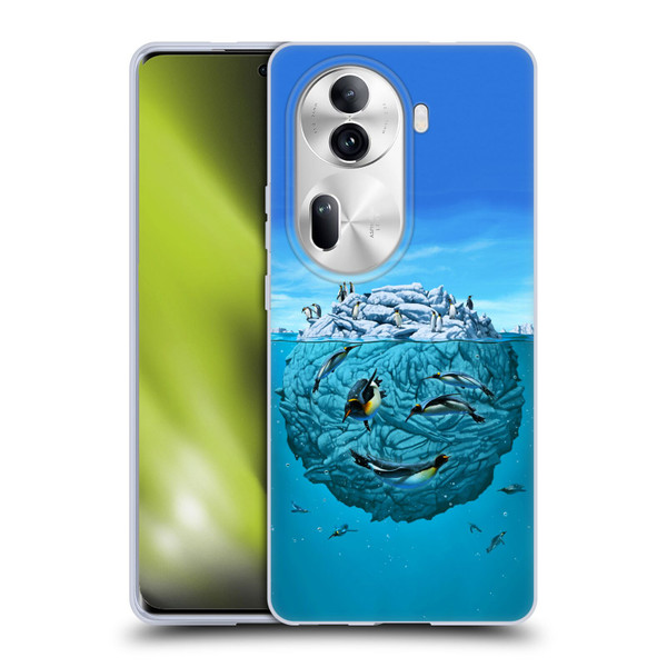 Vincent Hie Graphics Penguin Wink Soft Gel Case for OPPO Reno11 Pro