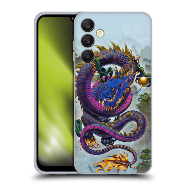 Vincent Hie Graphics Good Fortune Dragon Blue Soft Gel Case for Samsung Galaxy A25 5G