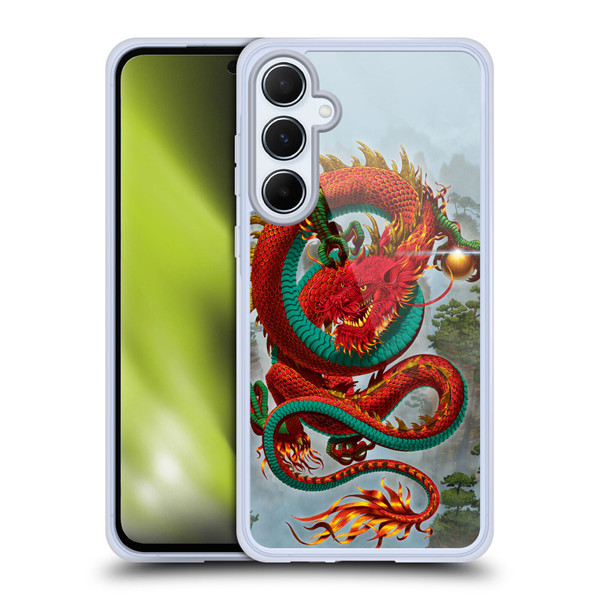 Vincent Hie Graphics Good Fortune Dragon Soft Gel Case for Samsung Galaxy A55 5G