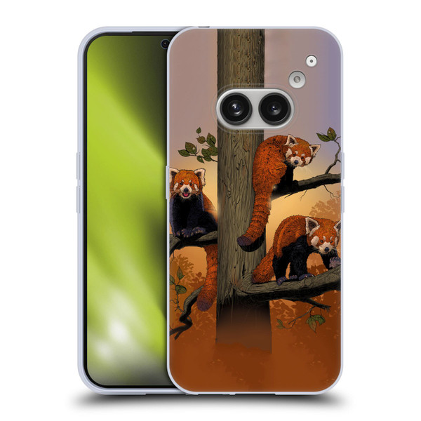 Vincent Hie Key Art Red Pandas Soft Gel Case for Nothing Phone (2a)