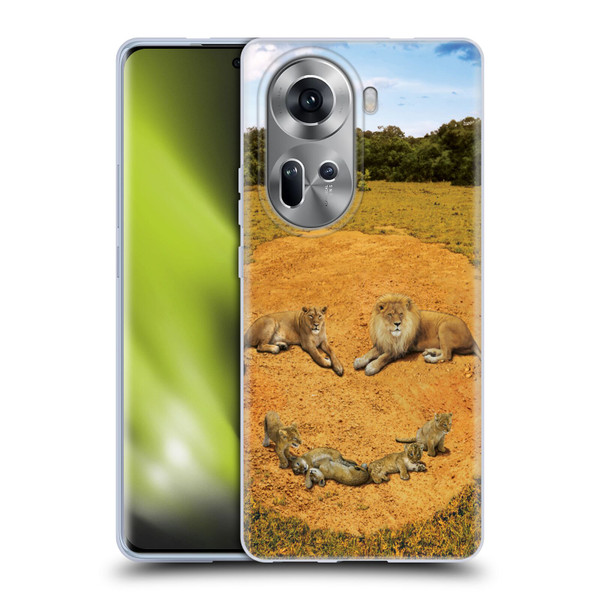 Vincent Hie Key Art A Lion Happiness Soft Gel Case for OPPO Reno11