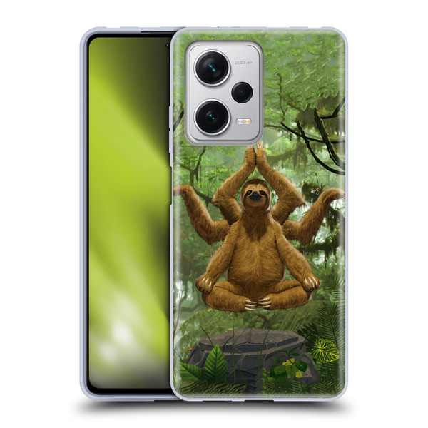 Vincent Hie Key Art Zen Sloth Soft Gel Case for Xiaomi Redmi Note 12 Pro+ 5G