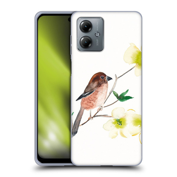 Mai Autumn Birds Dogwood Branch Soft Gel Case for Motorola Moto G14