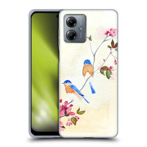 Mai Autumn Birds Blossoms Soft Gel Case for Motorola Moto G14