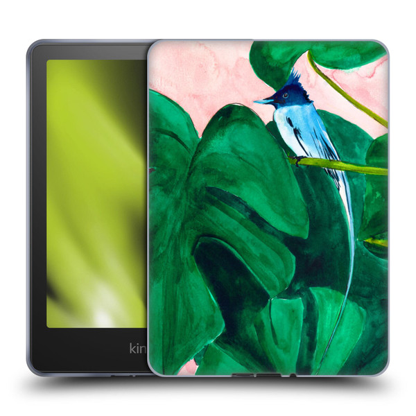Mai Autumn Birds Monstera Plant Soft Gel Case for Amazon Kindle Paperwhite 5 (2021)