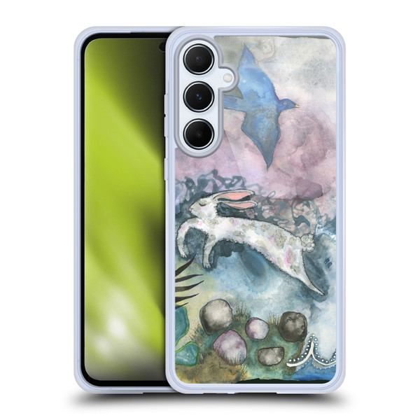 Wyanne Animals Bird and Rabbit Soft Gel Case for Samsung Galaxy A55 5G