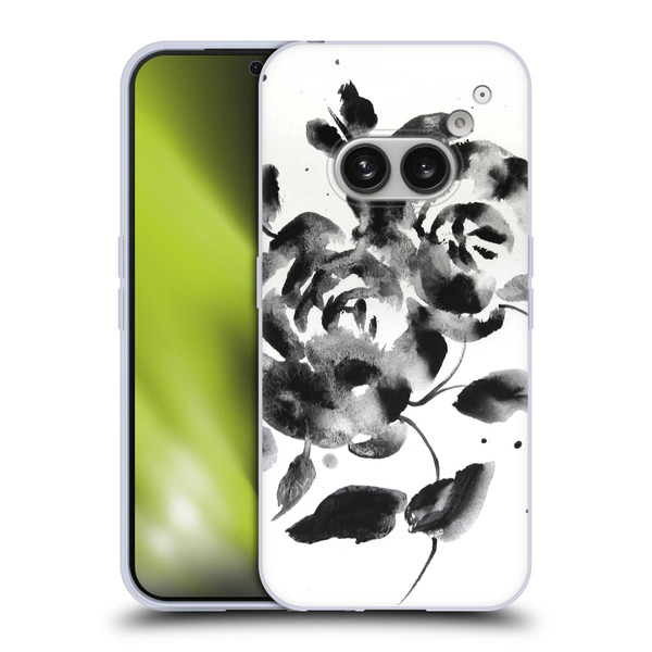 Mai Autumn Floral Blooms Black Beauty Soft Gel Case for Nothing Phone (2a)