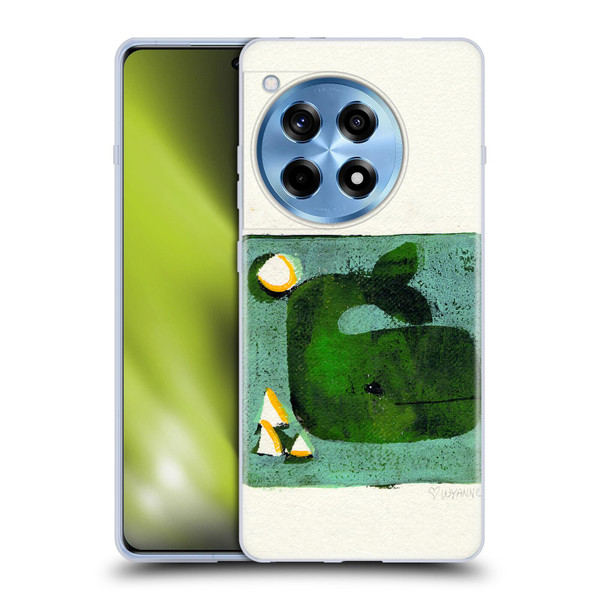 Wyanne Animals 2 Green Whale Monoprint Soft Gel Case for OnePlus 12R