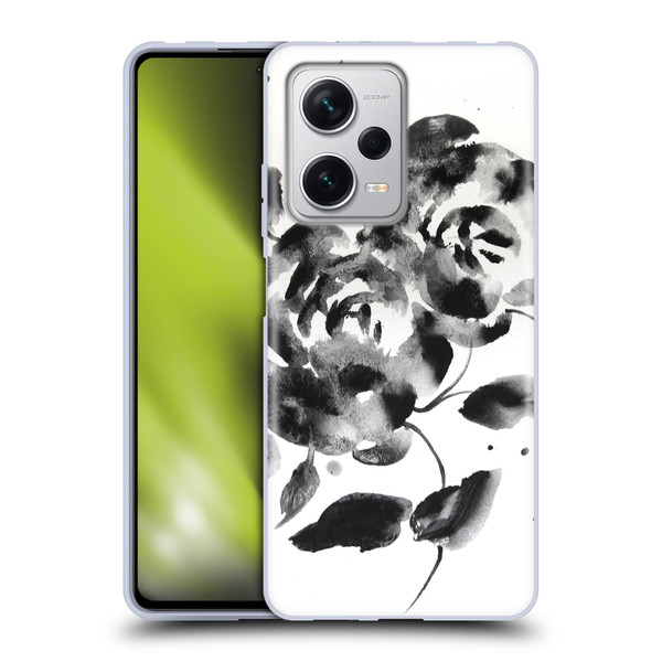 Mai Autumn Floral Blooms Black Beauty Soft Gel Case for Xiaomi Redmi Note 12 Pro+ 5G