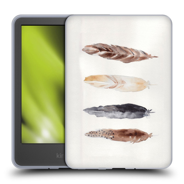 Mai Autumn Feathers Pattern Soft Gel Case for Amazon Kindle 11th Gen 6in 2022