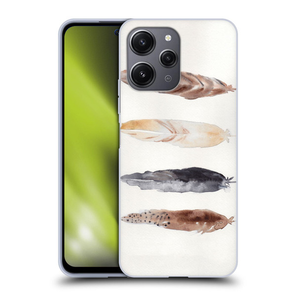 Mai Autumn Feathers Pattern Soft Gel Case for Xiaomi Redmi 12