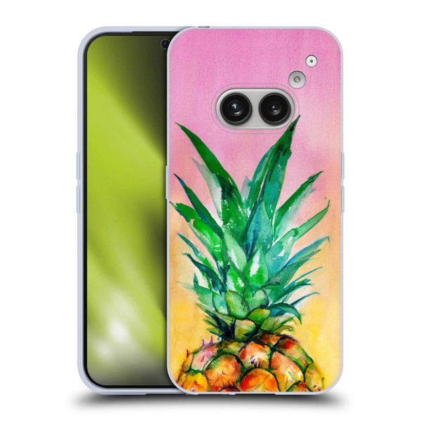 Mai Autumn Paintings Ombre Pineapple Soft Gel Case for Nothing Phone (2a)