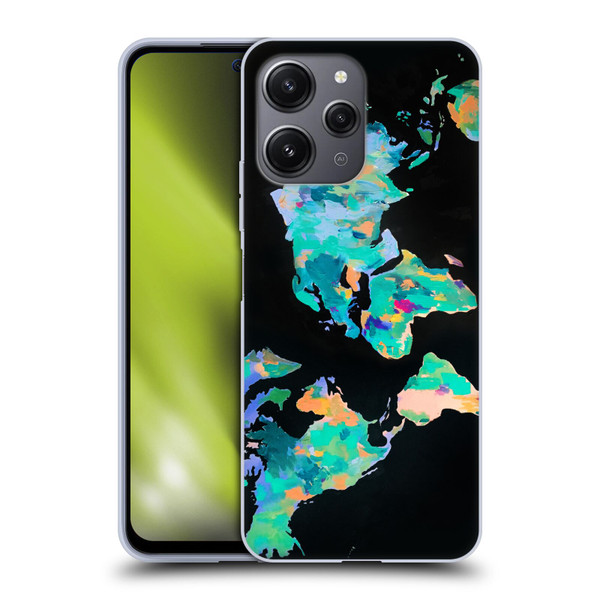 Mai Autumn Paintings World Map Soft Gel Case for Xiaomi Redmi 12