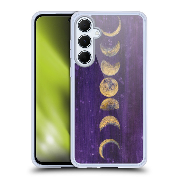 Mai Autumn Space And Sky Moon Phases Soft Gel Case for Samsung Galaxy A55 5G