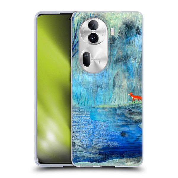 Wyanne Nature 2 Red Fox Blue River Soft Gel Case for OPPO Reno11 Pro