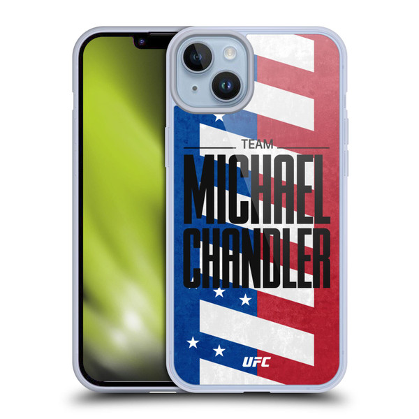 UFC Fighter Team Michael Chandler Flag Soft Gel Case for Apple iPhone 14 Plus