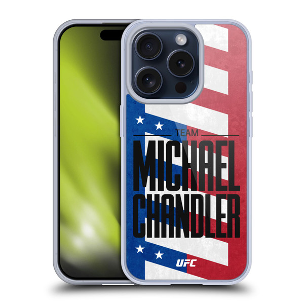 UFC Fighter Team Michael Chandler Flag Soft Gel Case for Apple iPhone 15 Pro