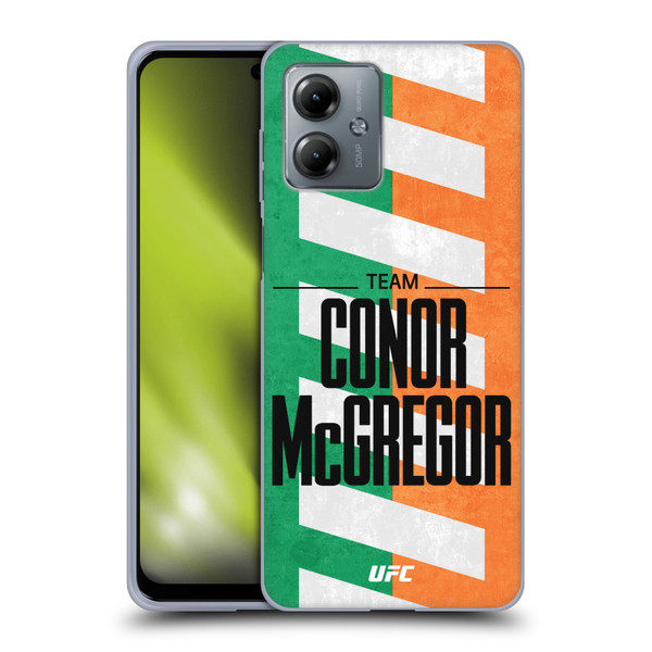 UFC Fighter Team Conor McGregor Flag Soft Gel Case for Motorola Moto G14