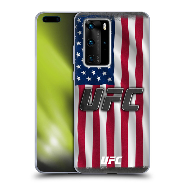 UFC Logo US Flag Soft Gel Case for Huawei P40 Pro / P40 Pro Plus 5G