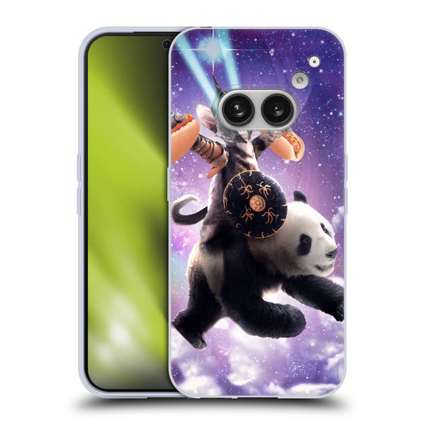 Random Galaxy Mixed Designs Warrior Cat Riding Panda Soft Gel Case for Nothing Phone (2a)
