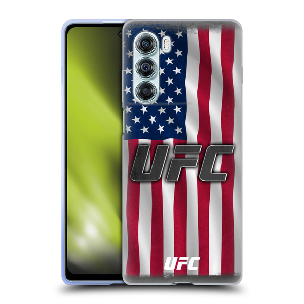 UFC Logo US Flag Soft Gel Case for Motorola Edge S30 / Moto G200 5G
