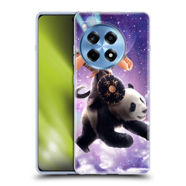 Random Galaxy Mixed Designs Warrior Cat Riding Panda Soft Gel Case for OnePlus 12R