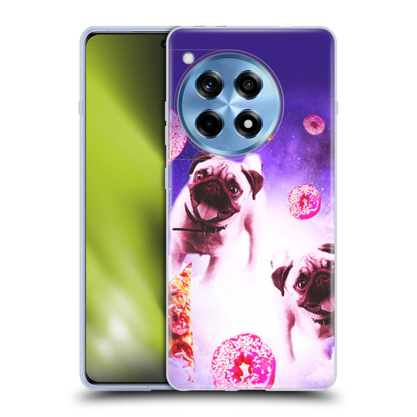 Random Galaxy Mixed Designs Pugs Pizza & Donut Soft Gel Case for OnePlus 12R