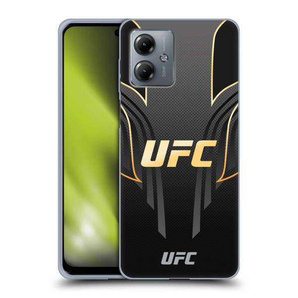 UFC Logo Black Gold Jersey Soft Gel Case for Motorola Moto G14