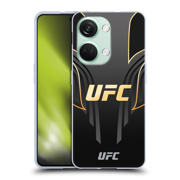 UFC Logo Black Gold Jersey Soft Gel Case for OnePlus Nord 3 5G