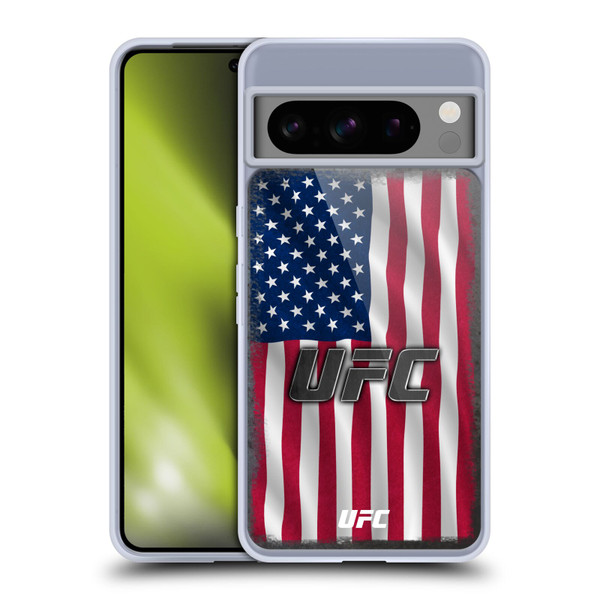 UFC Logo US Flag Soft Gel Case for Google Pixel 8 Pro