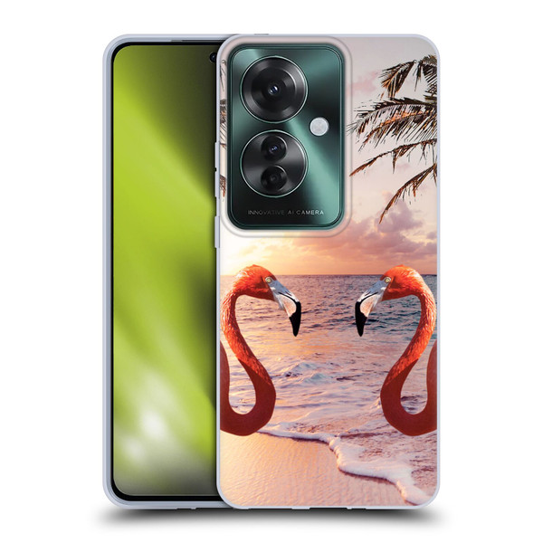 Random Galaxy Mixed Designs Flamingos & Palm Trees Soft Gel Case for OPPO Reno11 F 5G / F25 Pro 5G