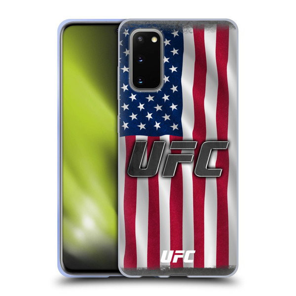 UFC Logo US Flag Soft Gel Case for Samsung Galaxy S20 / S20 5G