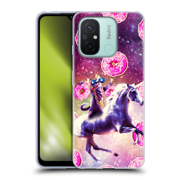 Random Galaxy Mixed Designs Thug Cat Riding Unicorn Soft Gel Case for Xiaomi Redmi 12C