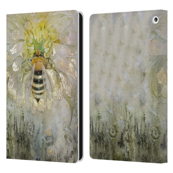 Stephanie Law Immortal Ephemera Bee Leather Book Wallet Case Cover For Amazon Fire HD 8/Fire HD 8 Plus 2020