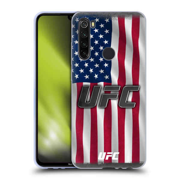 UFC Logo US Flag Soft Gel Case for Xiaomi Redmi Note 8T