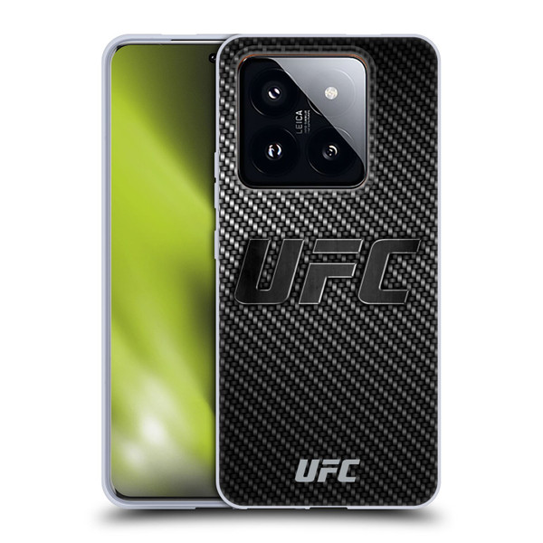 UFC Logo Carbon Fiber Soft Gel Case for Xiaomi 14 Pro