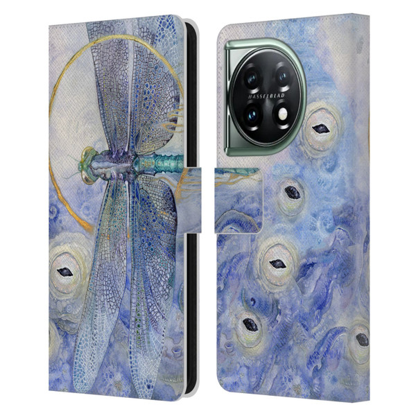 Stephanie Law Immortal Ephemera Dragonfly Leather Book Wallet Case Cover For OnePlus 11 5G