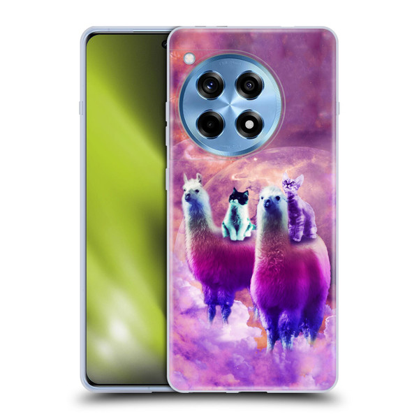 Random Galaxy Space Llama Kitty & Cat Soft Gel Case for OnePlus 12R