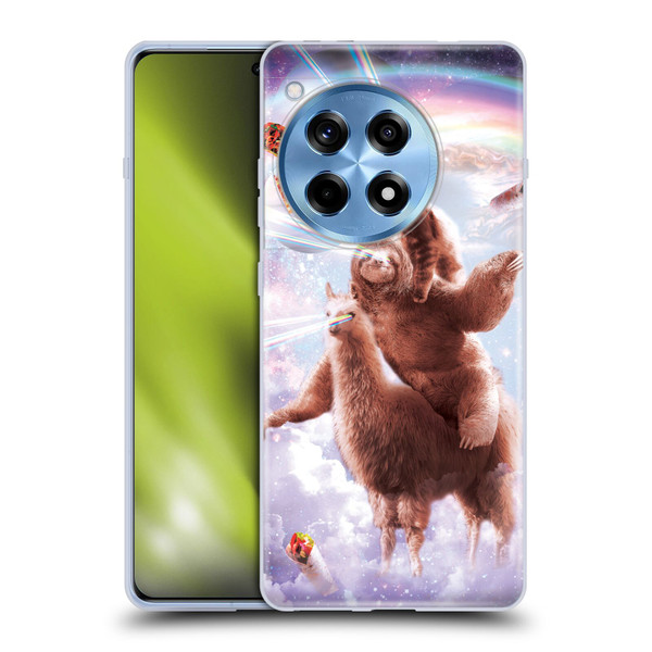 Random Galaxy Space Llama Sloth & Cat Lazer Eyes Soft Gel Case for OnePlus 12R