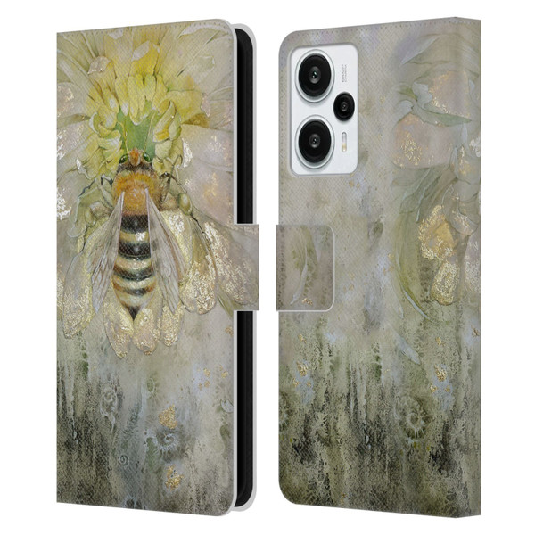 Stephanie Law Immortal Ephemera Bee Leather Book Wallet Case Cover For Xiaomi Redmi Note 12T