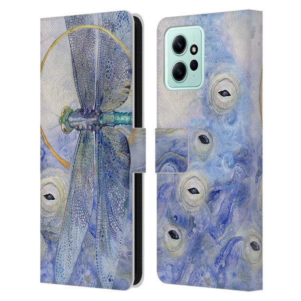 Stephanie Law Immortal Ephemera Dragonfly Leather Book Wallet Case Cover For Xiaomi Redmi 12