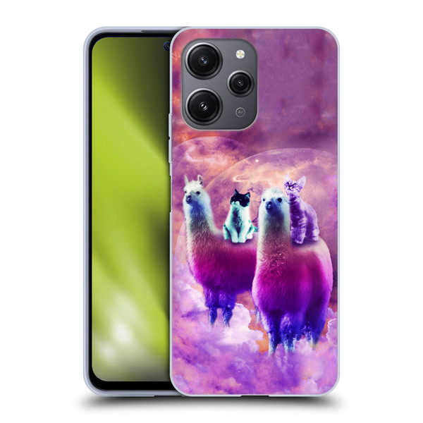 Random Galaxy Space Llama Kitty & Cat Soft Gel Case for Xiaomi Redmi 12