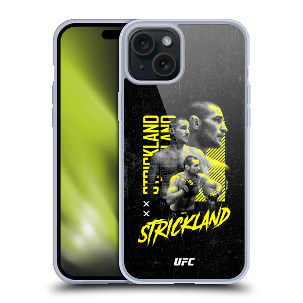 UFC Sean Strickland Posterized Soft Gel Case for Apple iPhone 15 Plus